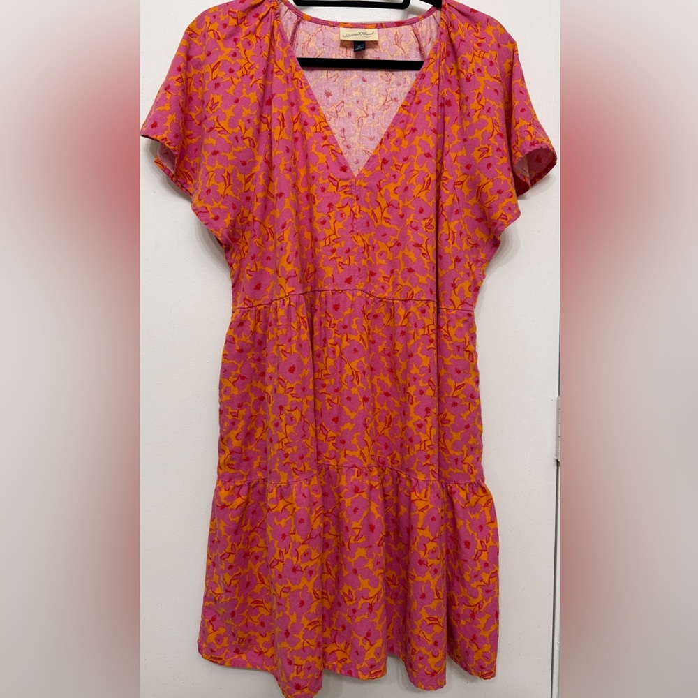 Universal Thread Pink and Orange Floral Mini Dress XL